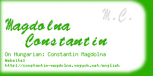 magdolna constantin business card
